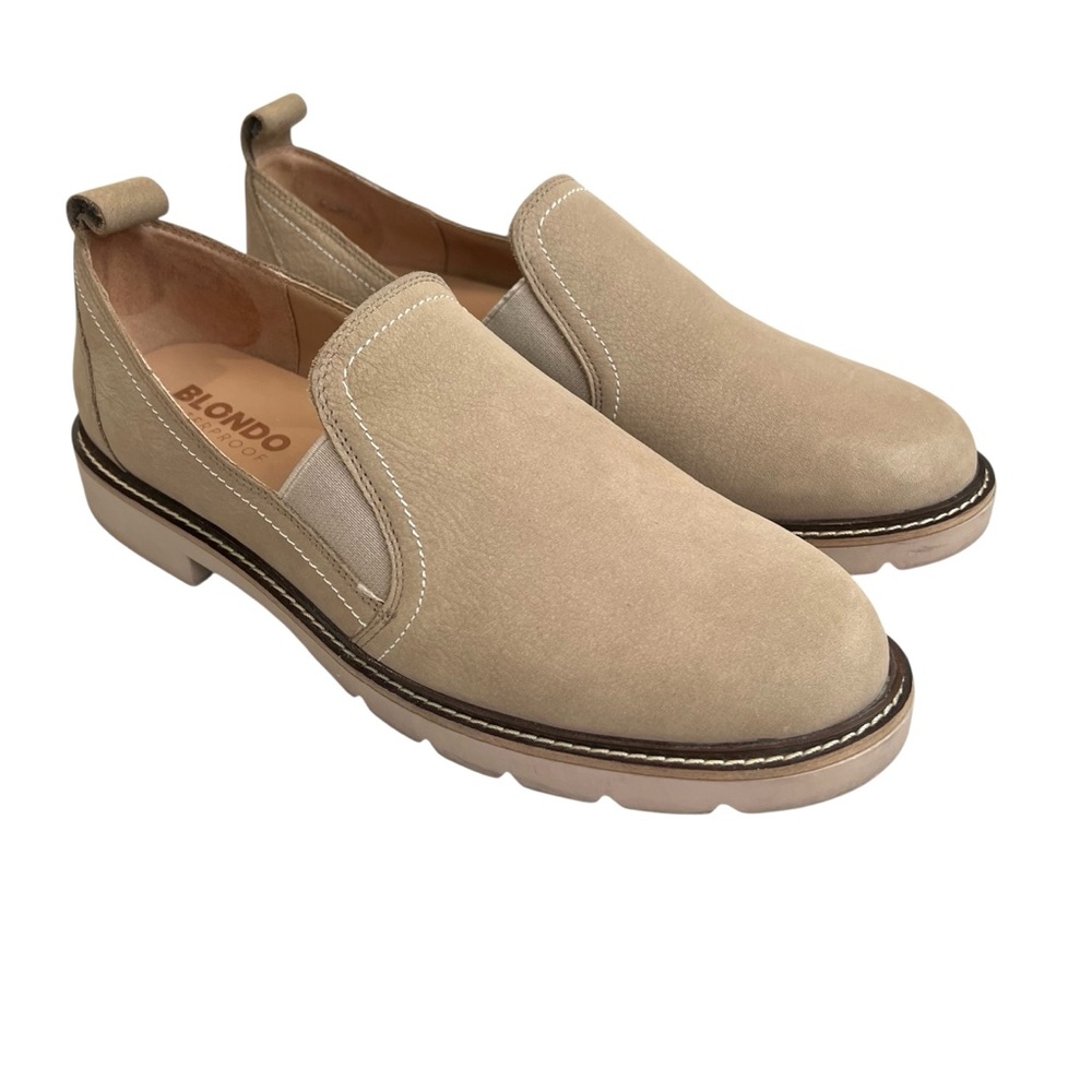 BLONDO Suede/Nubuck Slip-on Loafers | Phoebe | Sand Nubuck | Women’s Size 8.5M